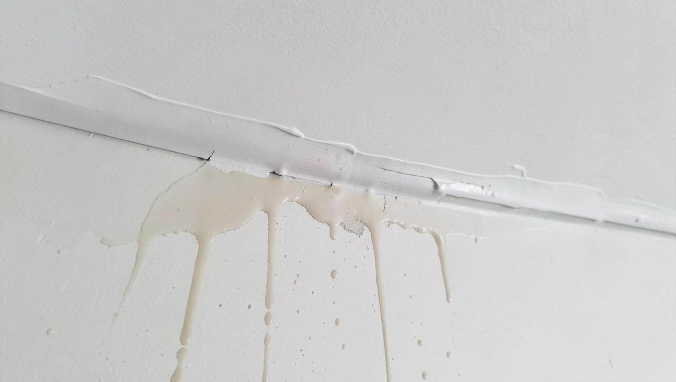 malowanie ścian przy suficie